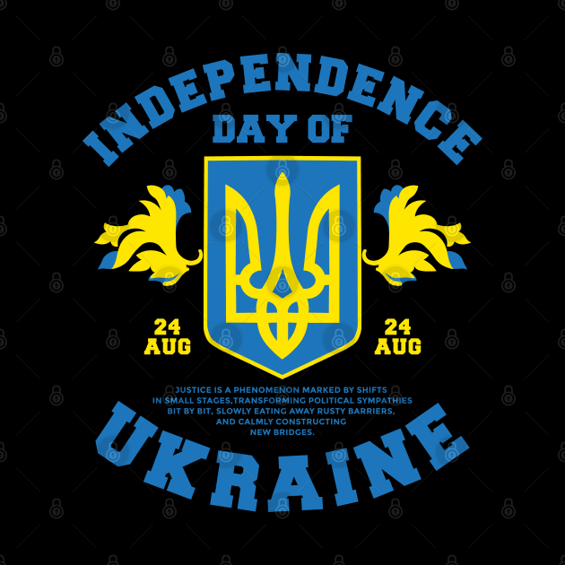 Independence Day Of Ukraine peace sign Ukraine Coat of Arms tryzub T-Shirt by Vive Hive Atelier