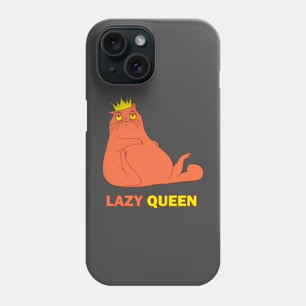 Fat Cat Lazy Queen Phone Case by sephcornel