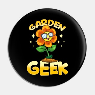 Cute Garden Geek Gardening Pun Planting Flower Pin