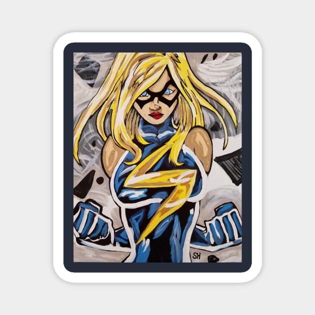 Ms. Marvel by Scott Hulderson Magnet by Scott Hulderson