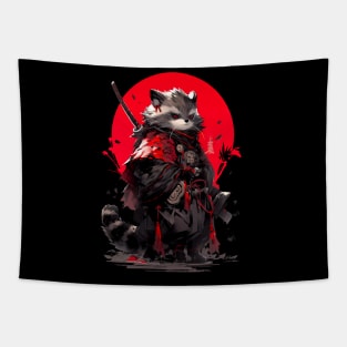 Samurai raccoon Tapestry