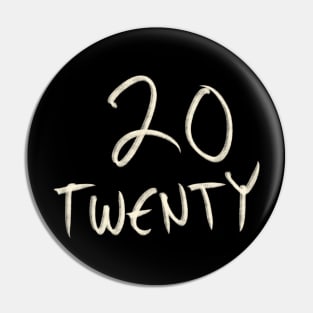 Hand Drawn Letter Number 20 Twenty Pin