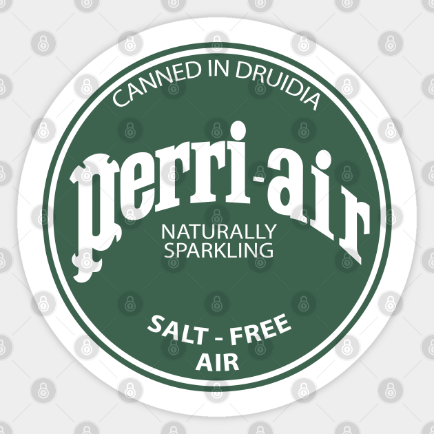 Perri-Air Natural Sparkling Salt-Free Air - Logo - Sticker