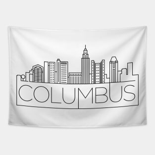 Columbus Minimal Skyline Tapestry