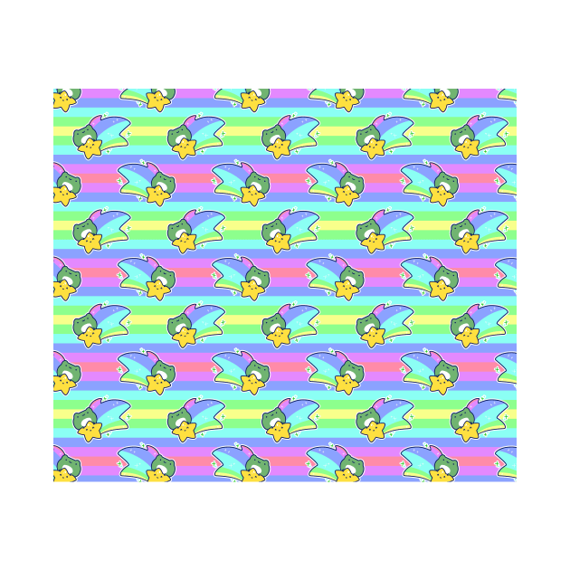 Rainbow Star Frog Pattern by saradaboru