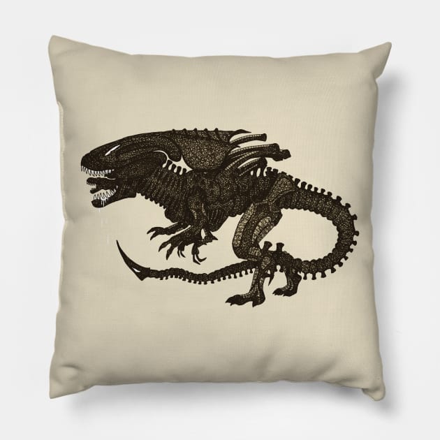 Xeno Rex Pillow by djrbennett