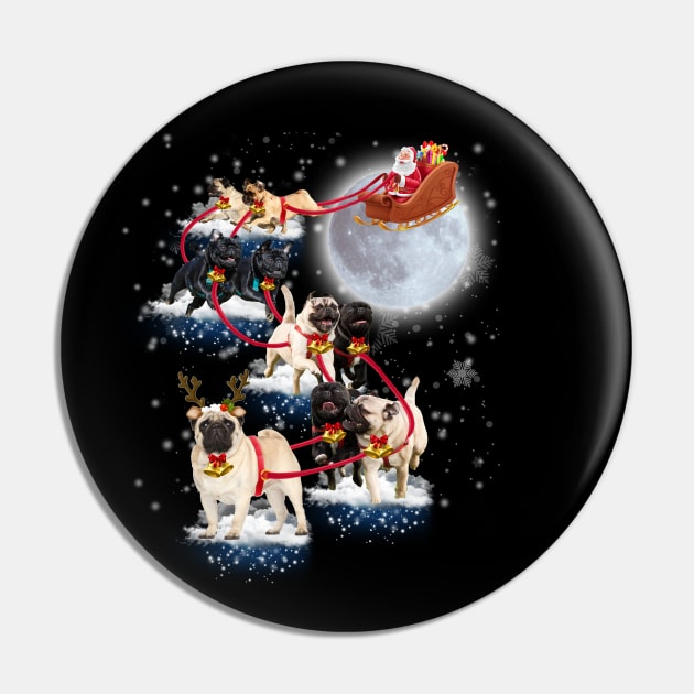 Reindeer Pug Dog with Santa Claus | Christmas Shirt For Women Men. Pin by kienalive