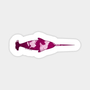 Pink Narwhal Magnet