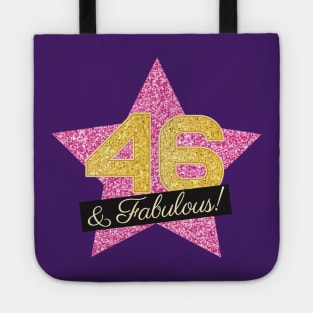 46th Birthday Gifts Women Fabulous - Pink Gold Tote