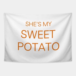 She's my sweet potato , Yes I YAM - Funny Couple Halloween costume Tapestry