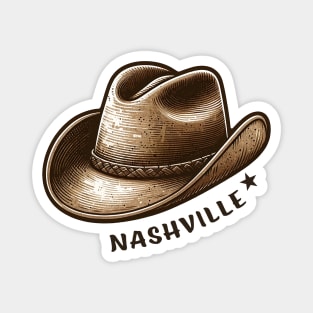 Cowboy Hat Nashville Magnet