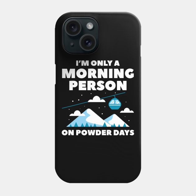 Morning Person Snow Phone Case by LuckyFoxDesigns