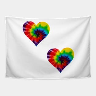 Tie Die Hearts Tapestry