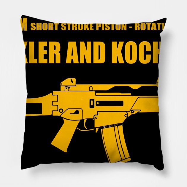 Heckler and koch g36 Pillow by Niken12