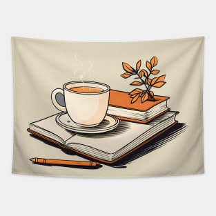 This charming mug combines two beloved pastimes - reading and sipping coffee. Crafted with care, it's the ideal vessel for cozying up with your favorite book and a steaming cup of your preferred brew. Tapestry