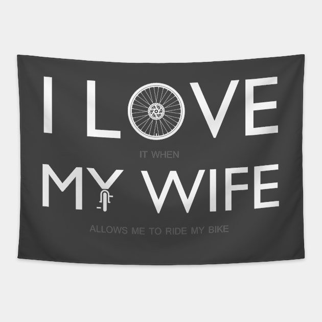 I Love my Wife Tapestry by Aine Creative Designs