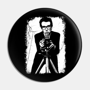 Elvis Costello 80s 90s Vintage Distressed Pin