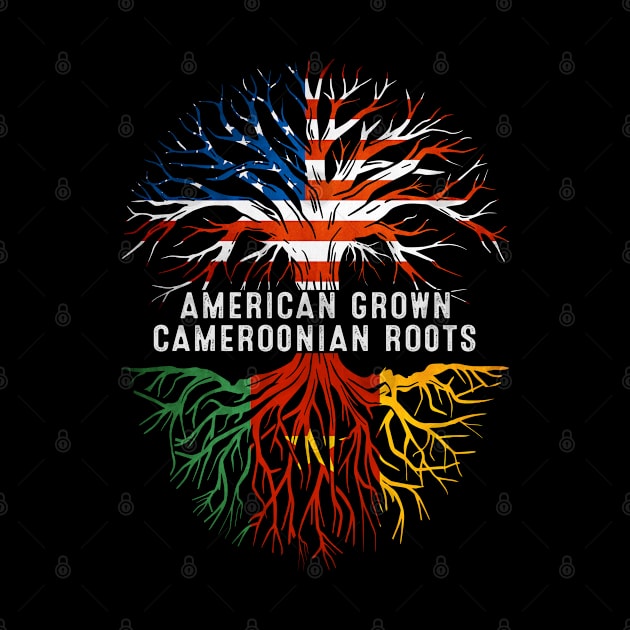 American Grown Cameroonian Roots Tree Cameroon Flag Usa by Henry jonh