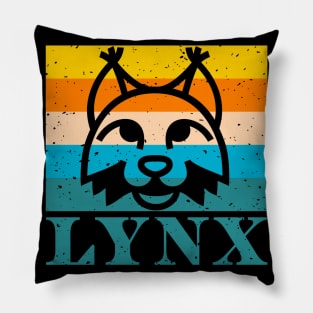 Lynx Lover Cat Vintage Retro Gift Pillow