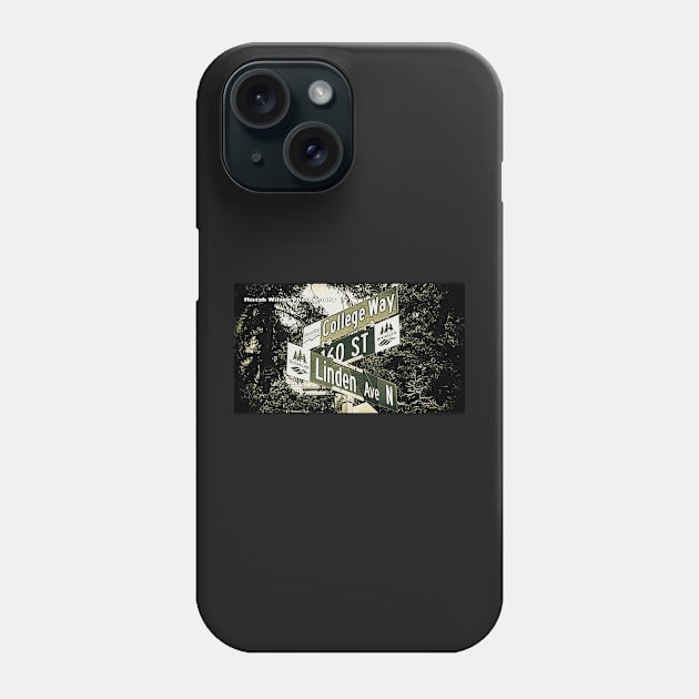 Linden Avenue North, 160th Street, & College Way, Shoreline, WA by MWP Phone Case by MistahWilson