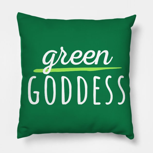 Green Goddess Pillow by sagestreetstudio