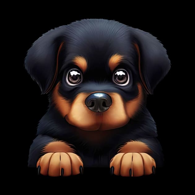 Rottweiler Loyalty by Art By Mojo