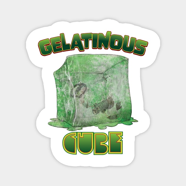 Gelatinous Cube Magnet by Bogelbear