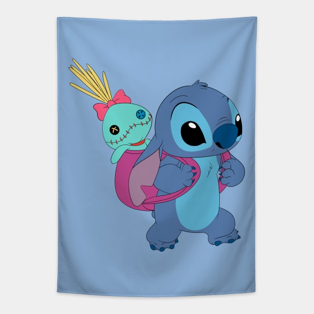 Stitch - Back to school - Lilo And Stitch - Tapestry