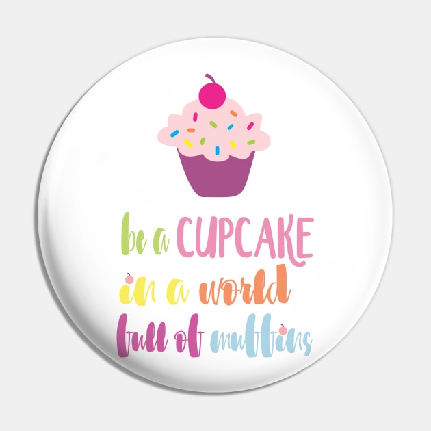 Be a Cupcake in a World full of Muffins Pin by heelsplusears