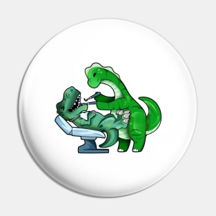 TREX at Brachiosaurus dentist Pin