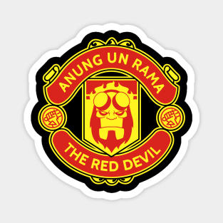 The Red Devil Logo Magnet