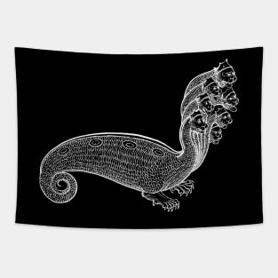 Vintage Medieval Hydra Tapestry