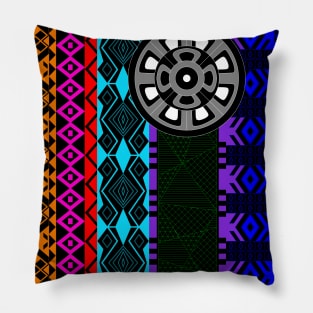 boho style pattern from mayan space ecopop Pillow