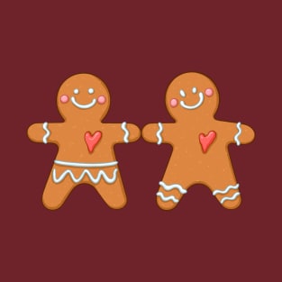 Gingerbread man love for Christmas T-Shirt