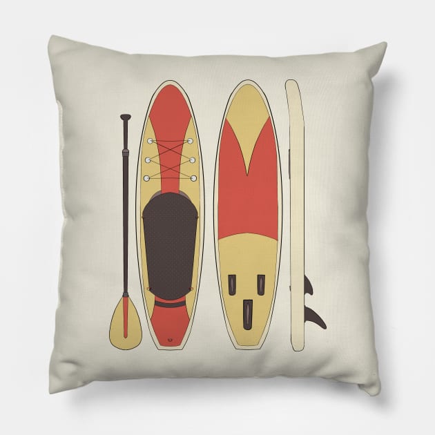 Standup Paddleboarding Pillow by DiegoCarvalho