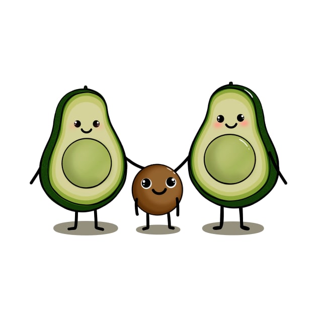 Cute avocado Family by SusanaDesigns