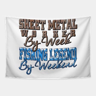 Sheet Metal Worker Fishing Legend Tapestry