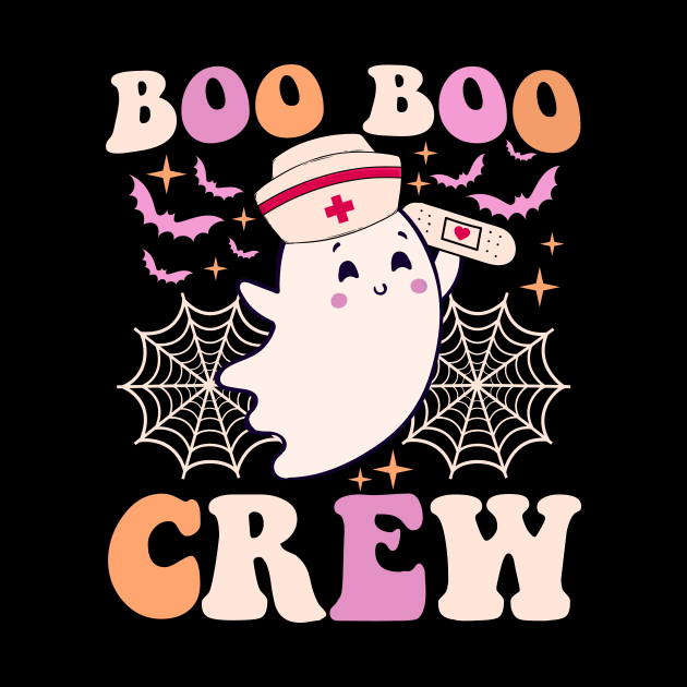 Groovy Boo Boo Crew Nurse Funny Ghost Women Halloween Nurse by artbooming