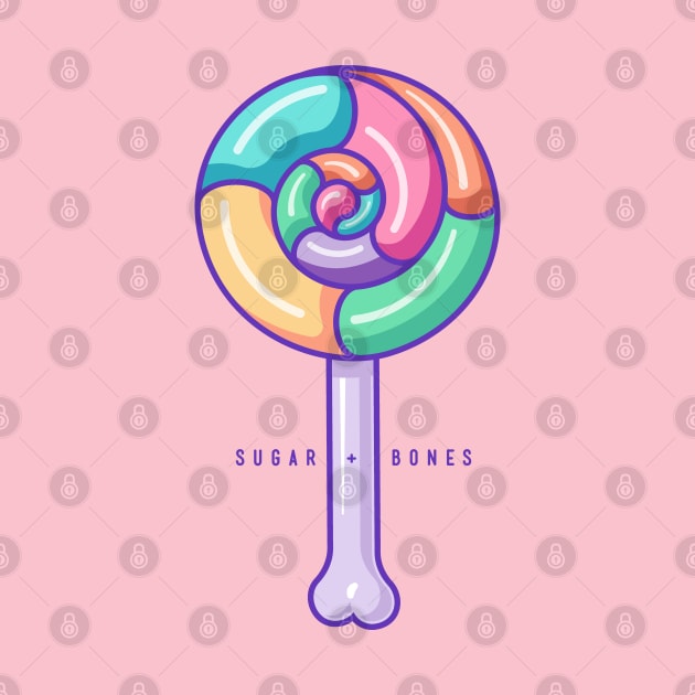 Rainbow Swirl Round Lollipop by Sugar & Bones