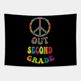 Second Grade Graduate Peace Out Tapestry