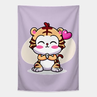 Cute Tiger Cat Tapestry