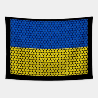 Ukrainian flag with floral print Tapestry