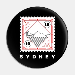 Sydney Stamp Design Pin