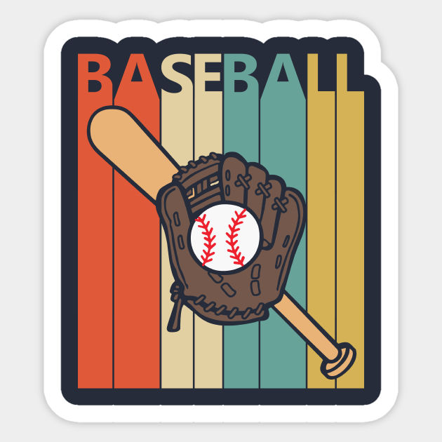 Vintage Baseball Equipment - Baseball - Sticker