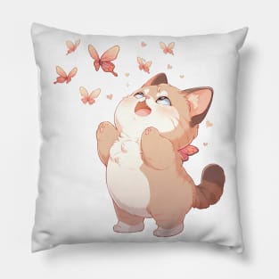 Cute Exotic Shorthair Cat Pillow