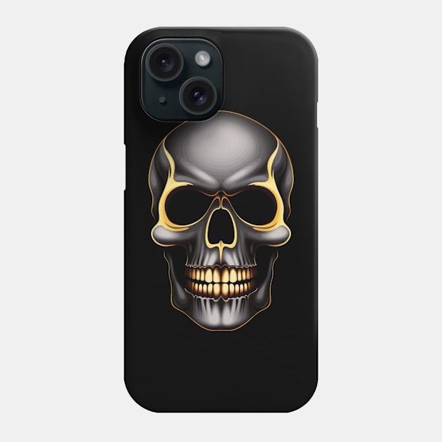 Gothic Grins Gold Phone Case by gibah