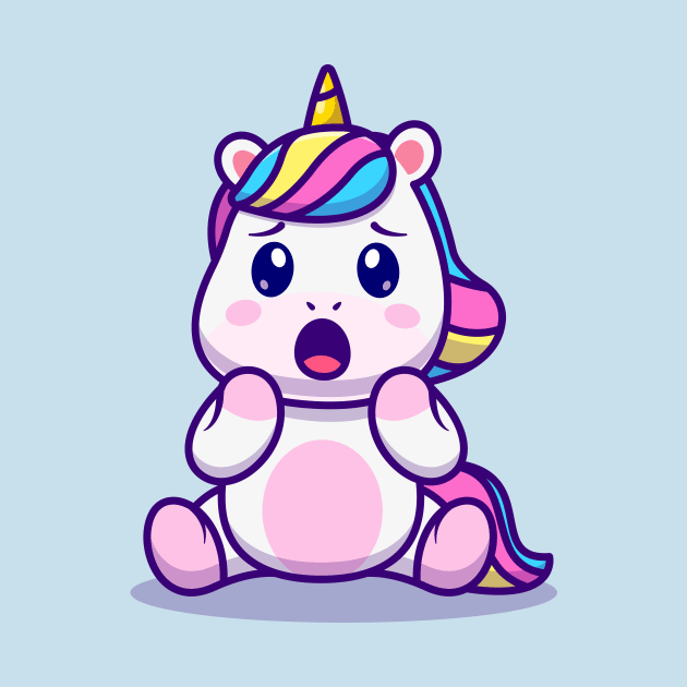 Cute Unicorn Surprised Cartoon by Catalyst Labs