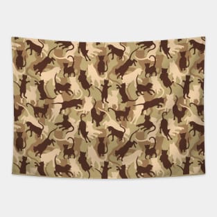 Cats Desert Camouflage Tapestry