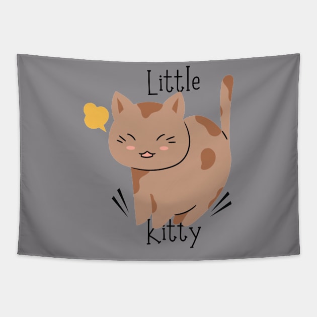 Beautiful little kitty T-shirt design Tapestry by SAFARIZ