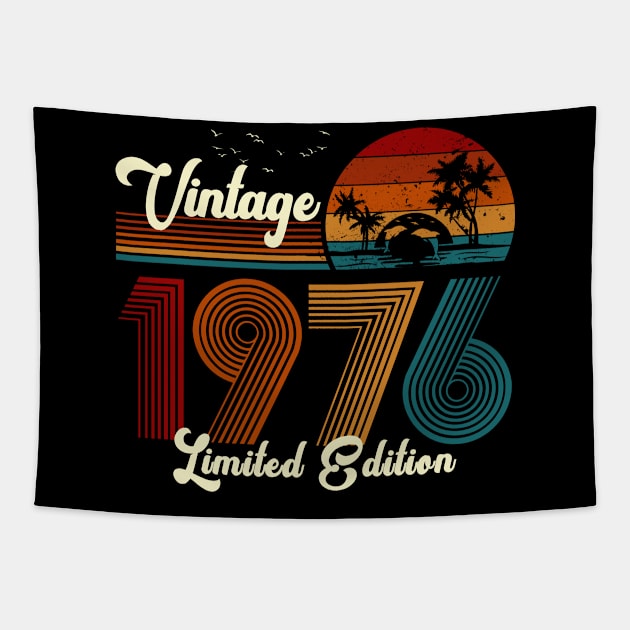 Vintage 1976 Shirt Limited Edition 44th Birthday Gift Tapestry by Damsin